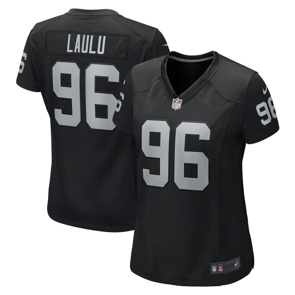 Jonah Laulu Las Vegas Raiders Nike Women's  Game Official Jersey -  Black