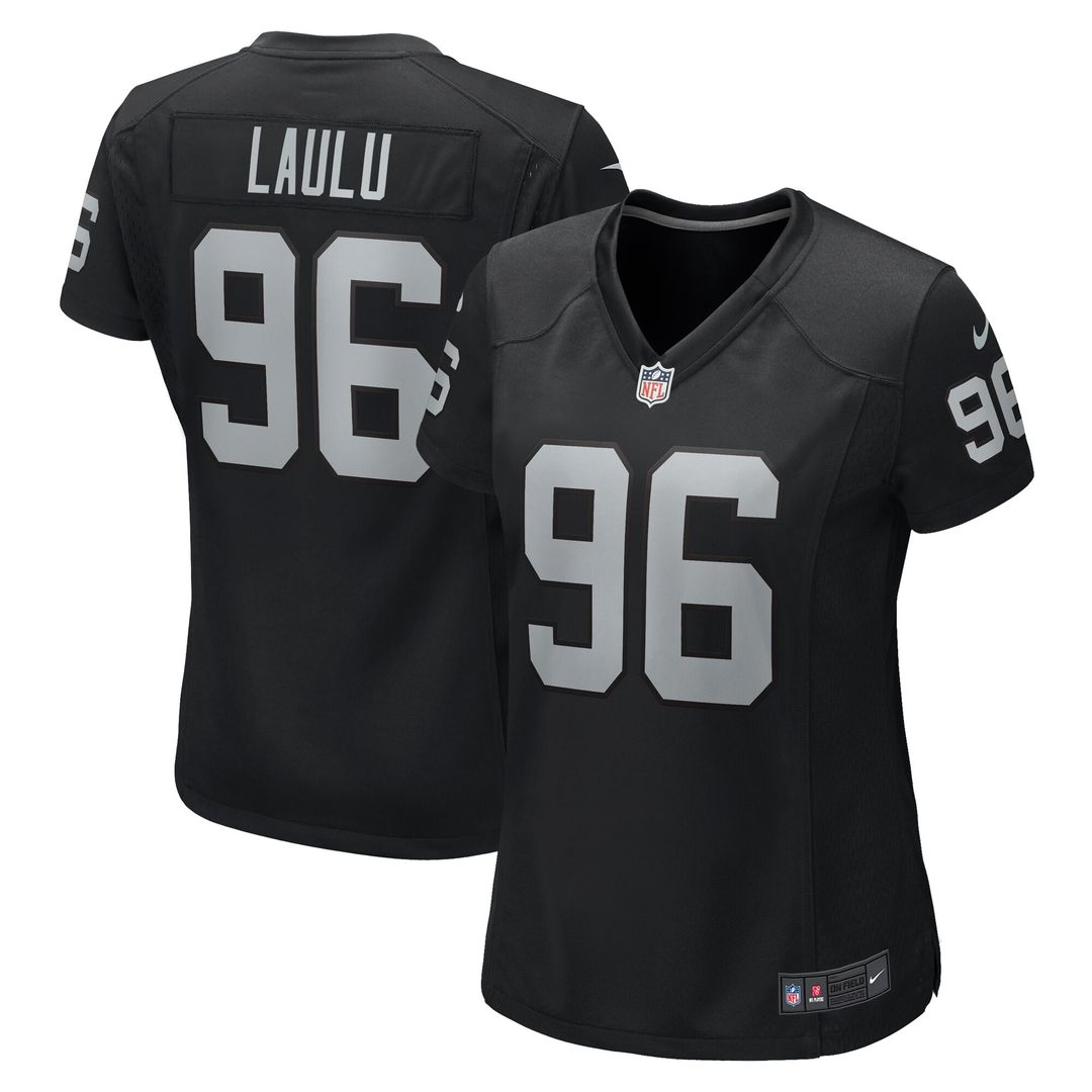 Jonah Laulu Las Vegas Raiders Nike Women's  Game Official Jersey -  Black