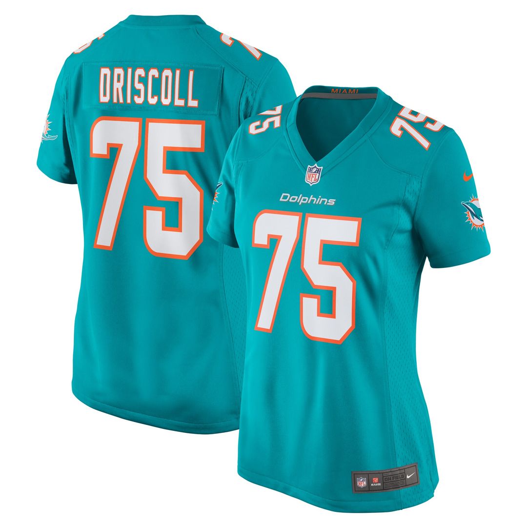 Jack Driscoll Miami Dolphins Nike Women's Team Game Jersey - Aqua