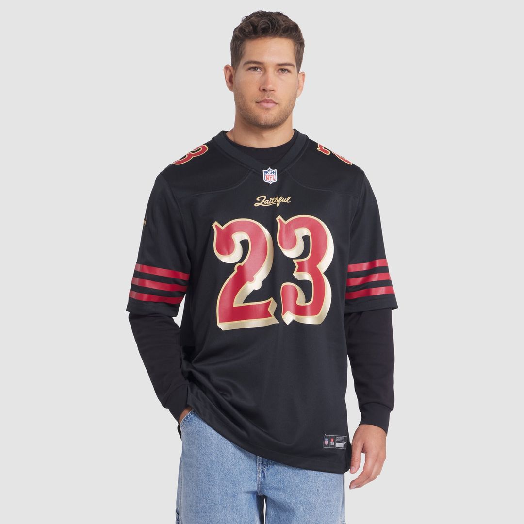Christian McCaffrey San Francisco 49ers Nike 2025 Rivalries Collection Game Official Jersey - Black