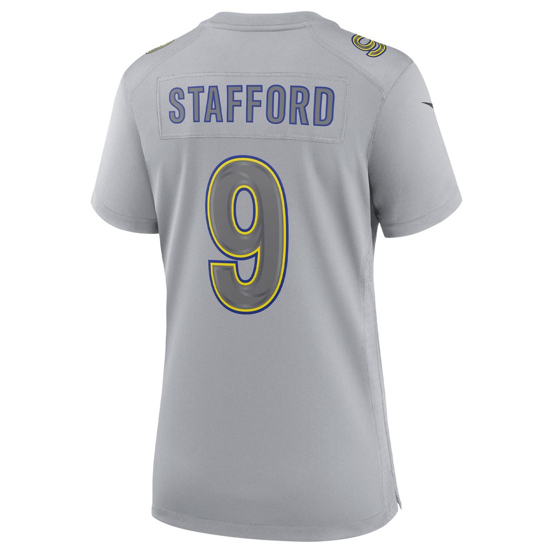 Matthew Stafford Los Angeles Rams Nike Women's Atmosphere Fashion Game Official Jersey - Gray