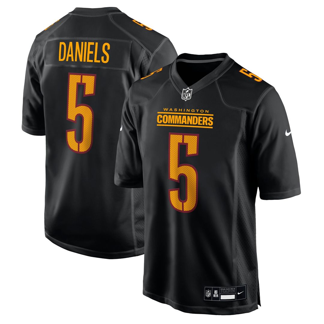 Jayden Daniels Washington Commanders Nike Fashion Official Jersey - Carbon Black