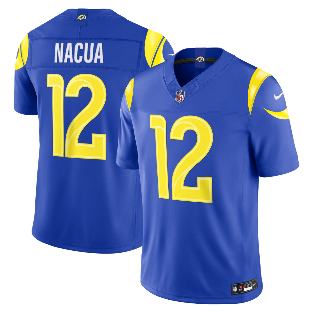 Puka Nacua Los Angeles Rams Nike Vapor F.U.S.E. Stitched Limited Jersey - White