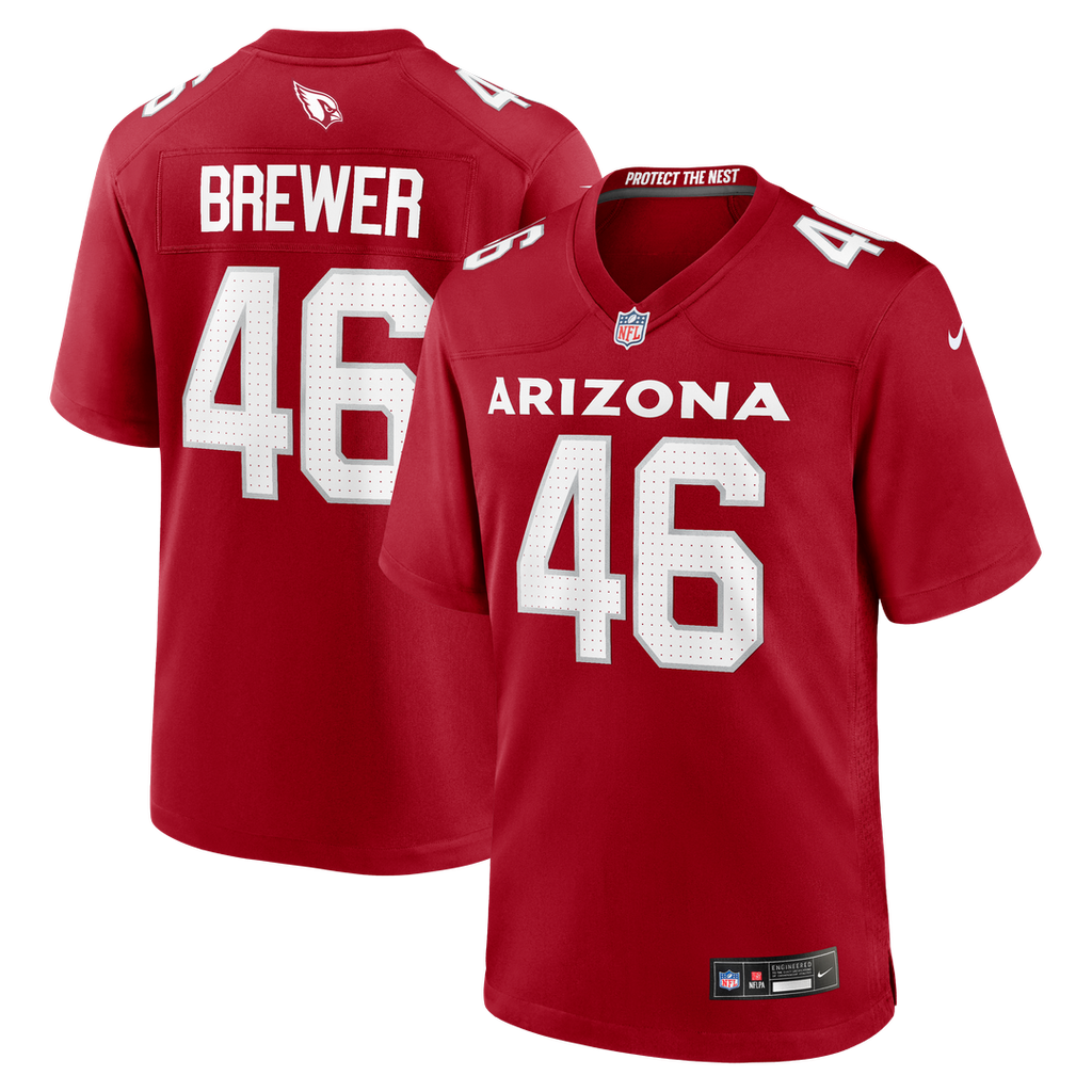 Aaron Brewer Arizona Cardinals Nike Team Game Jersey - Cardinal