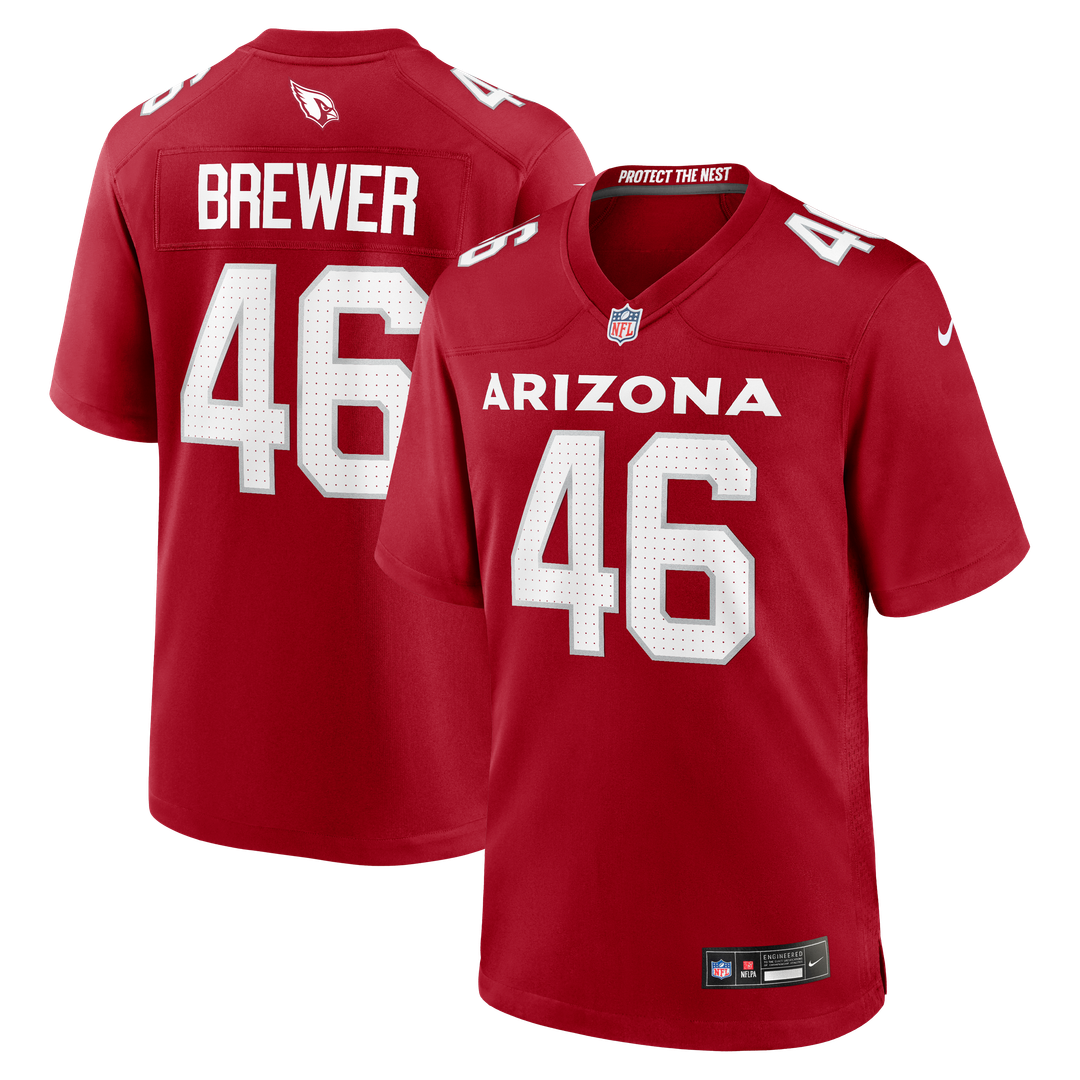 Aaron Brewer Arizona Cardinals Nike Team Game Jersey - Cardinal