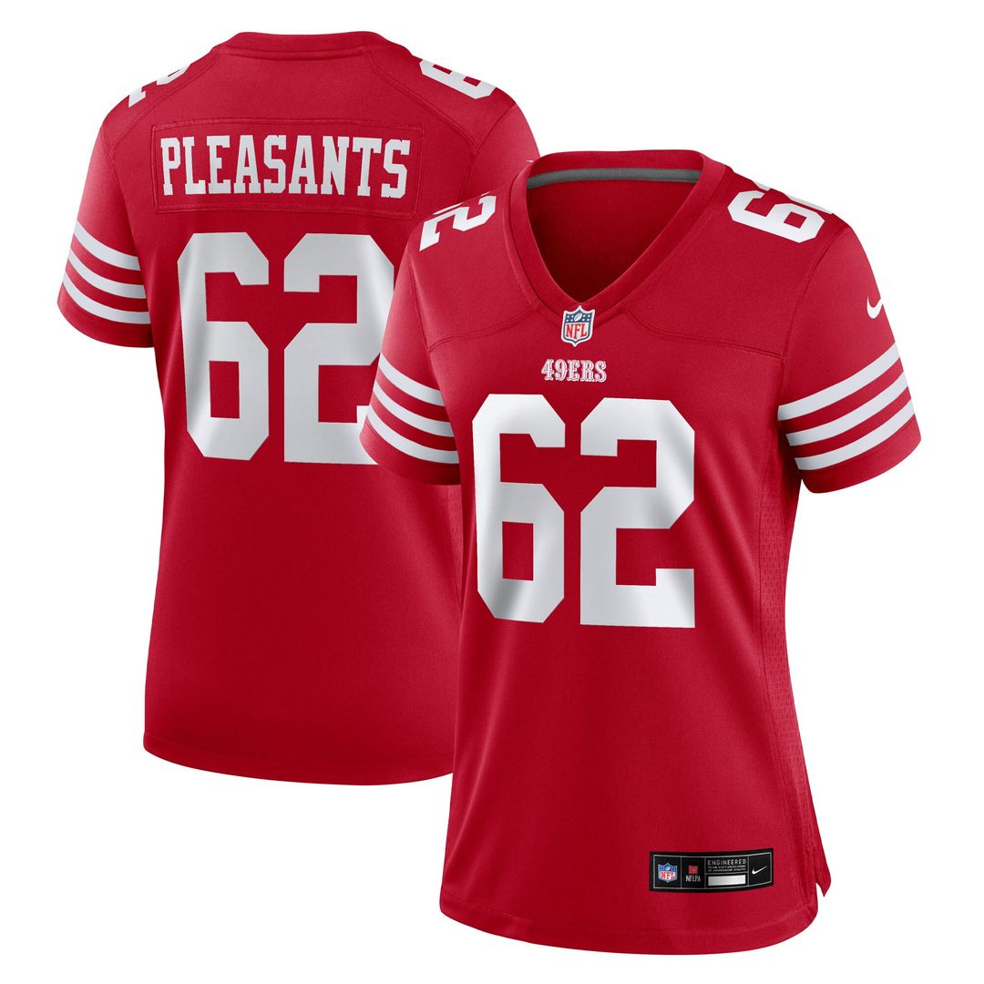 Austen Pleasants San Francisco 49ers Nike Women's Team Game Jersey - Scarlet