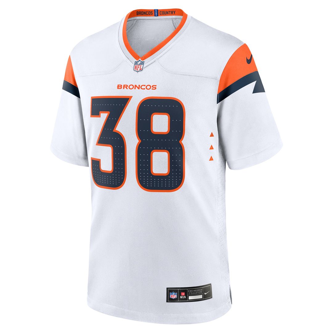 Jaleel McLaughlin Denver Broncos Nike Game Official Jersey -  White