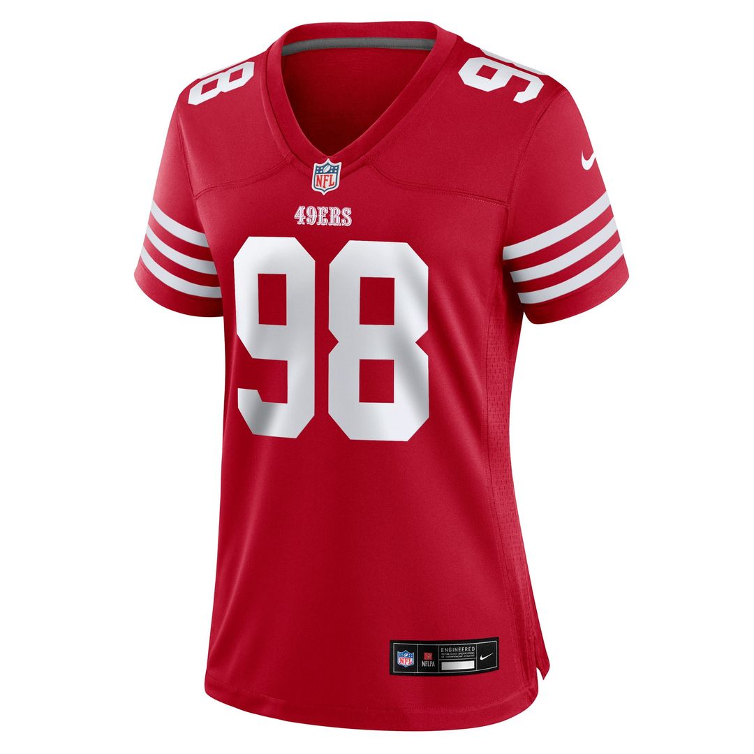 Mykel Williams San Francisco 49ers Nike Women's Team Game Jersey - Scarlet