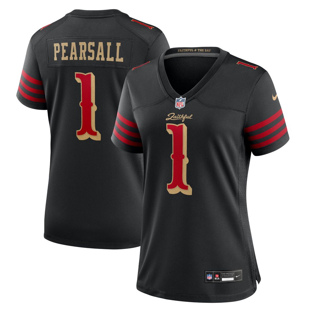 Ricky Pearsall San Francisco 49ers Nike Women's 2025 Rivalries Collection Game Official Jersey - Black