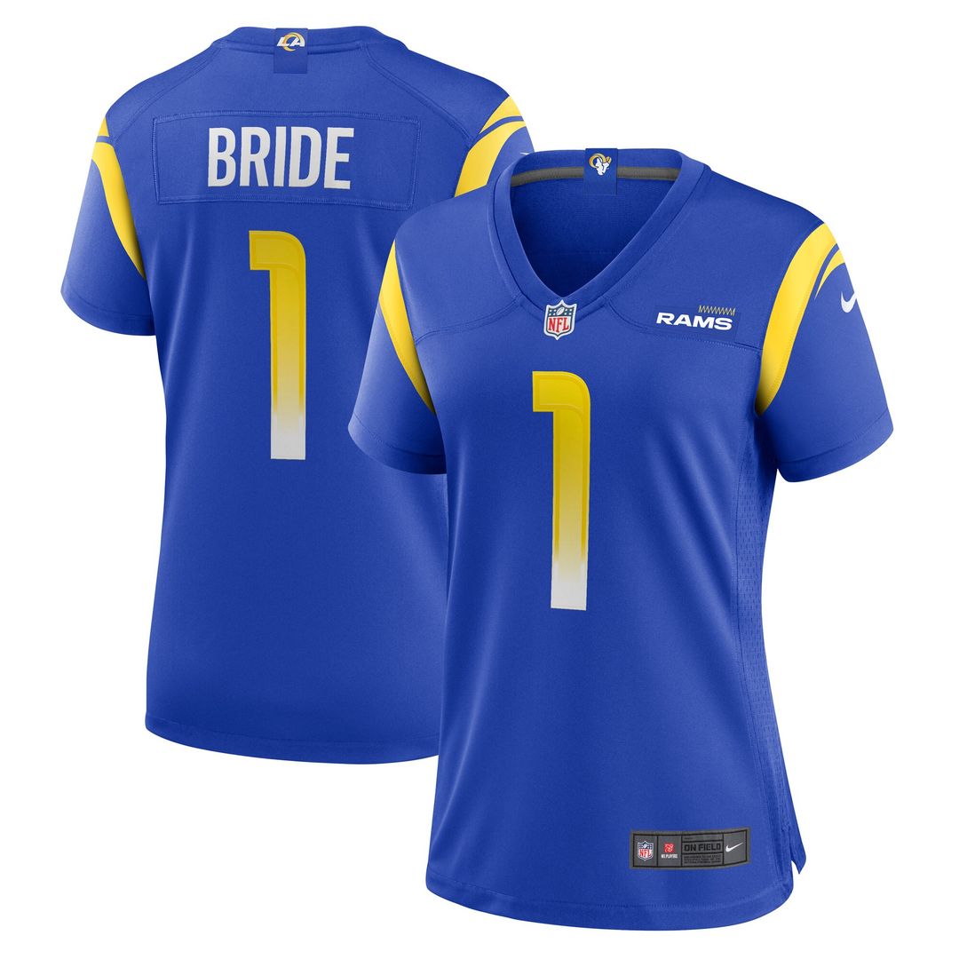 Number 1 Bride Los Angeles Rams Nike Women's Game Official Jersey - Royal