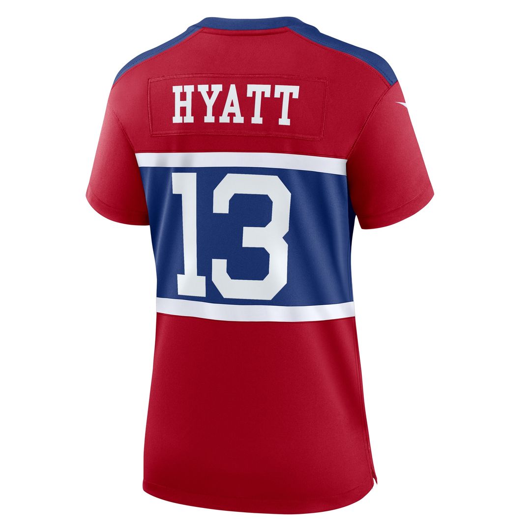 Jalin Hyatt New York Giants Nike Women's Alternate Player Game Official Jersey - Century Red