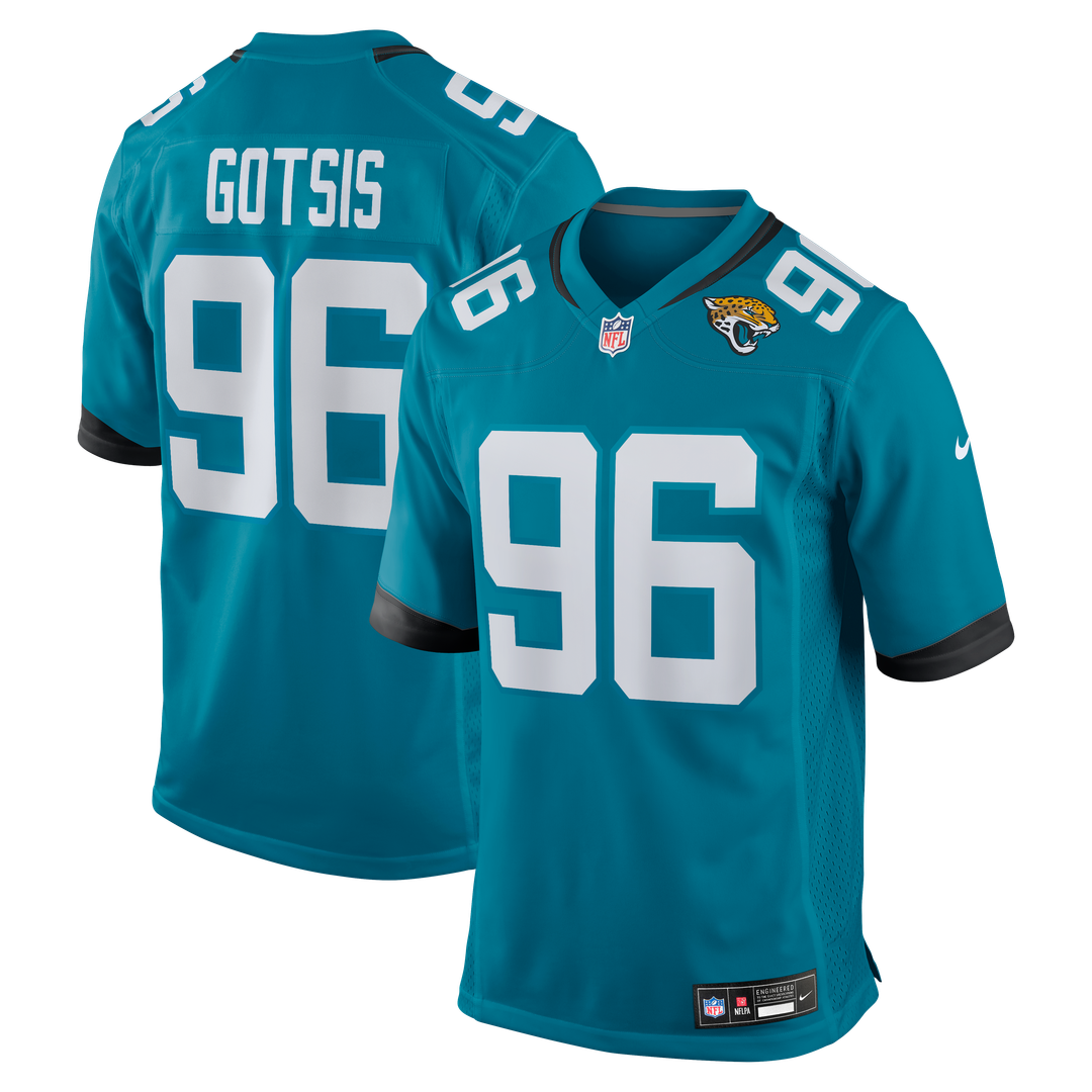 Adam Gotsis Jacksonville Jaguars Nike Game Official Jersey - Teal