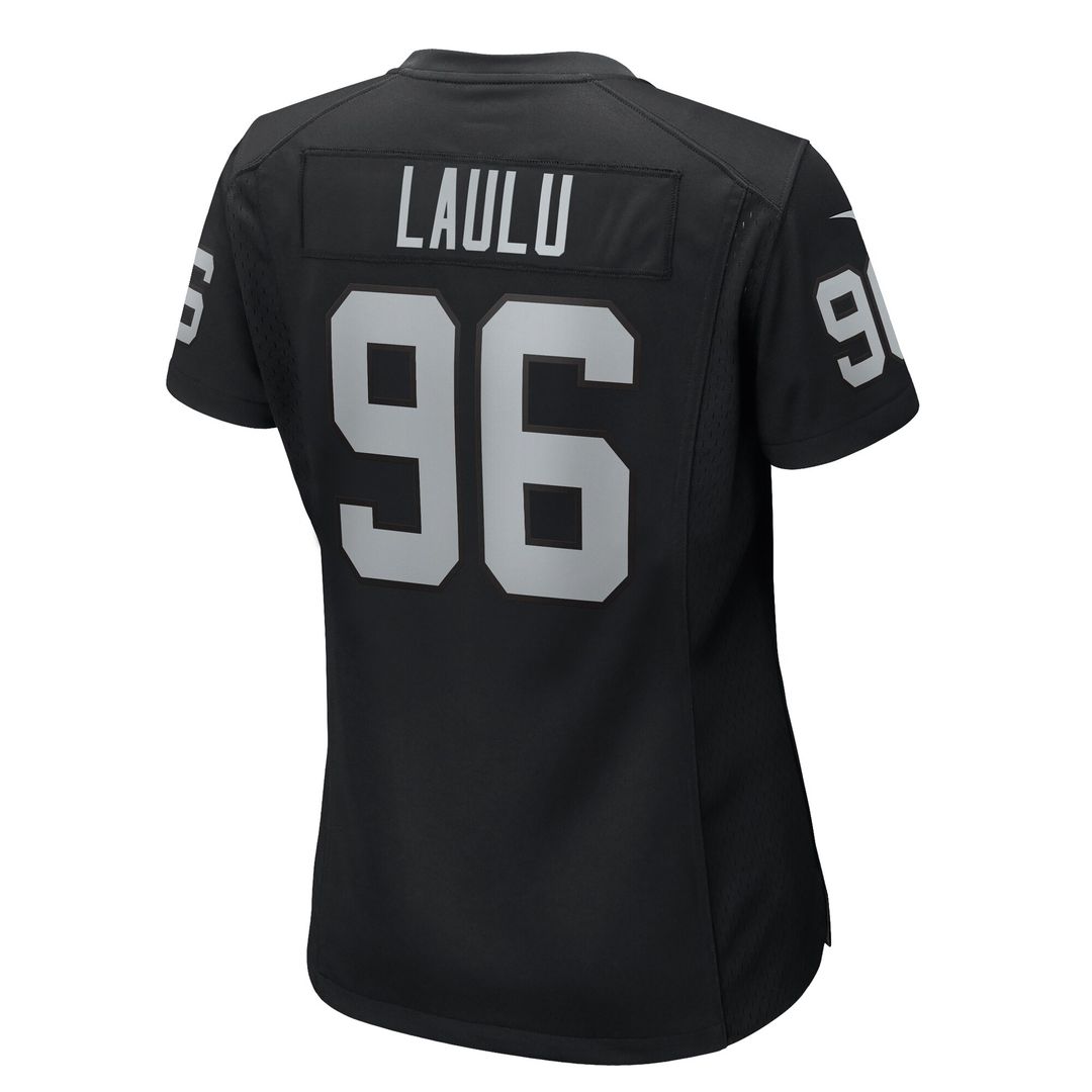 Jonah Laulu Las Vegas Raiders Nike Women's  Game Official Jersey -  Black