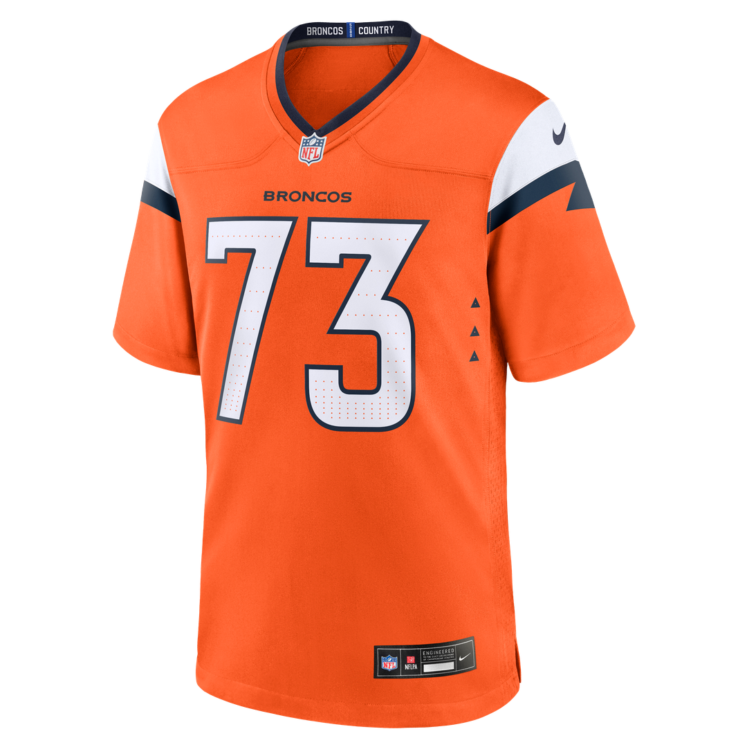 Frank Crum Denver Broncos Nike Team Game Jersey - Orange
