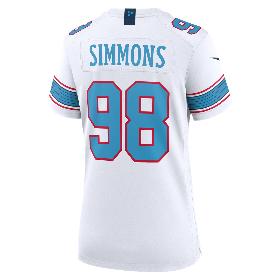 Jeffery Simmons Tennessee Titans Nike Women's Game Official Jersey - White