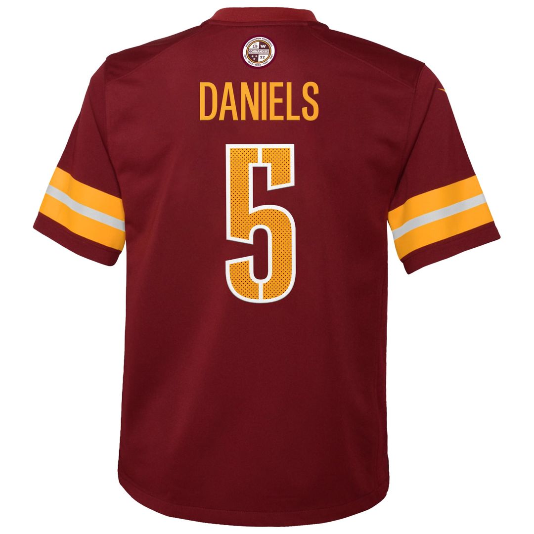Jayden Daniels Washington Commanders Nike Youth Game Official Jersey - Burgundy