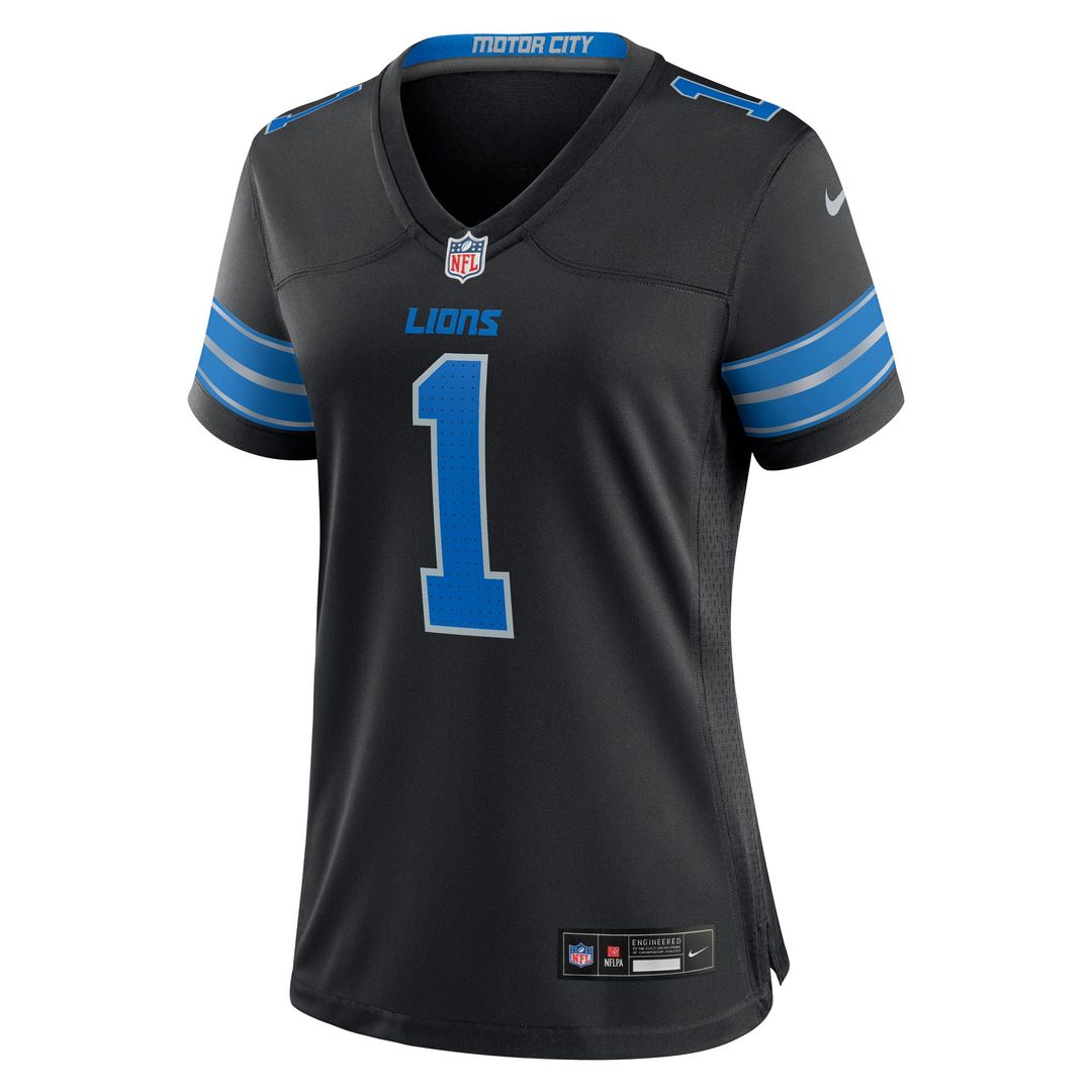 Jameson Williams Detroit Lions Nike Women's 2nd Alternate Game Player Official Jersey - Black