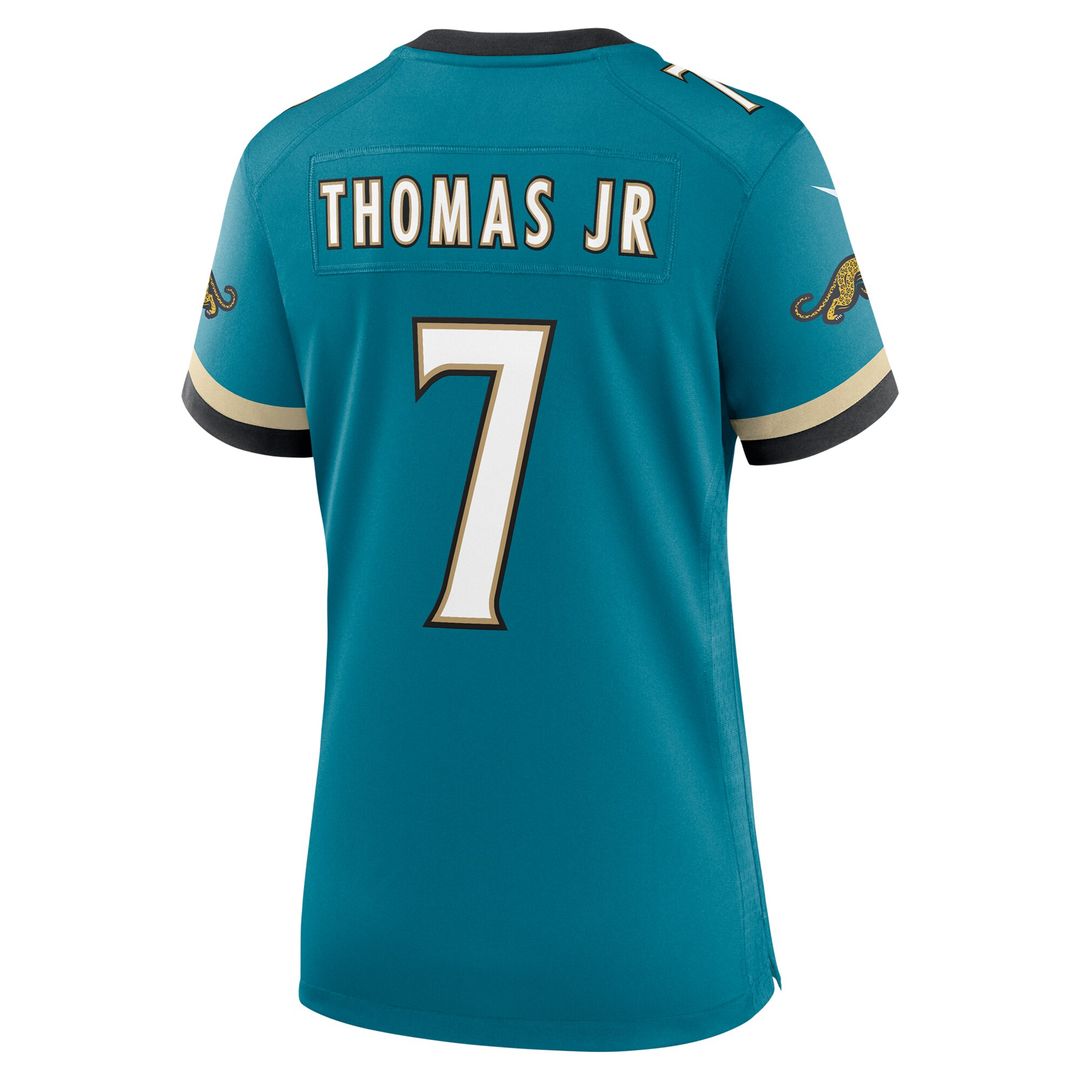 Brian Thomas Jr. Jacksonville Jaguars Nike Women's Prowler Throwback Game Official Jersey - Teal