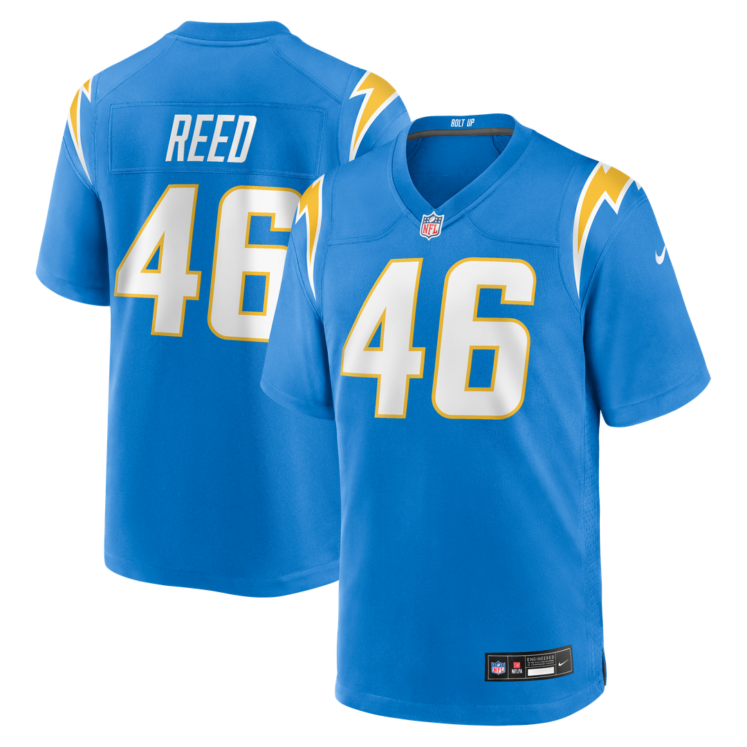 Nikko Reed Los Angeles Chargers Nike Team Game Jersey - Powder Blue