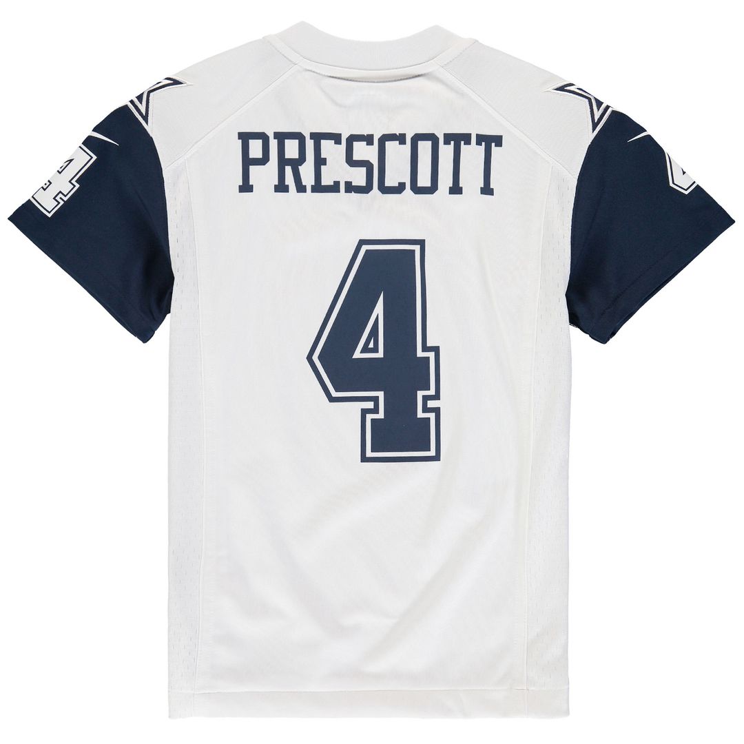 Dak Prescott Dallas Cowboys Nike Youth Color Rush Game Official Jersey - White