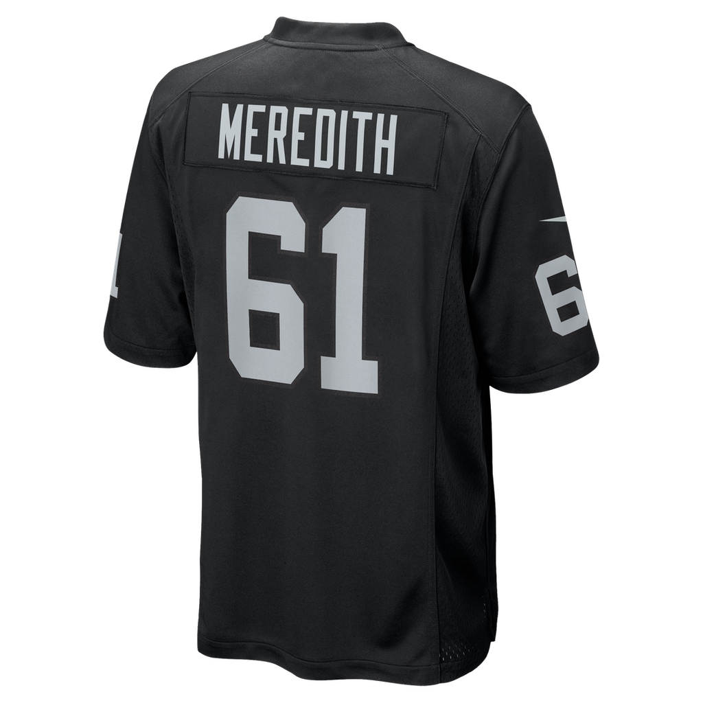 Jordan Meredith Las Vegas Raiders Nike Game Player Official Jersey - Black
