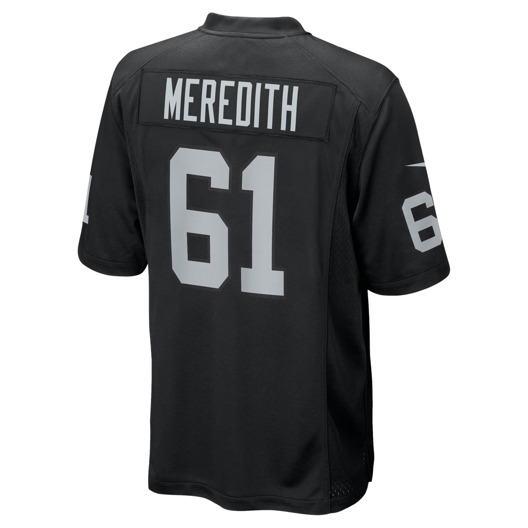 Jordan Meredith Las Vegas Raiders Nike Game Player Official Jersey - Black