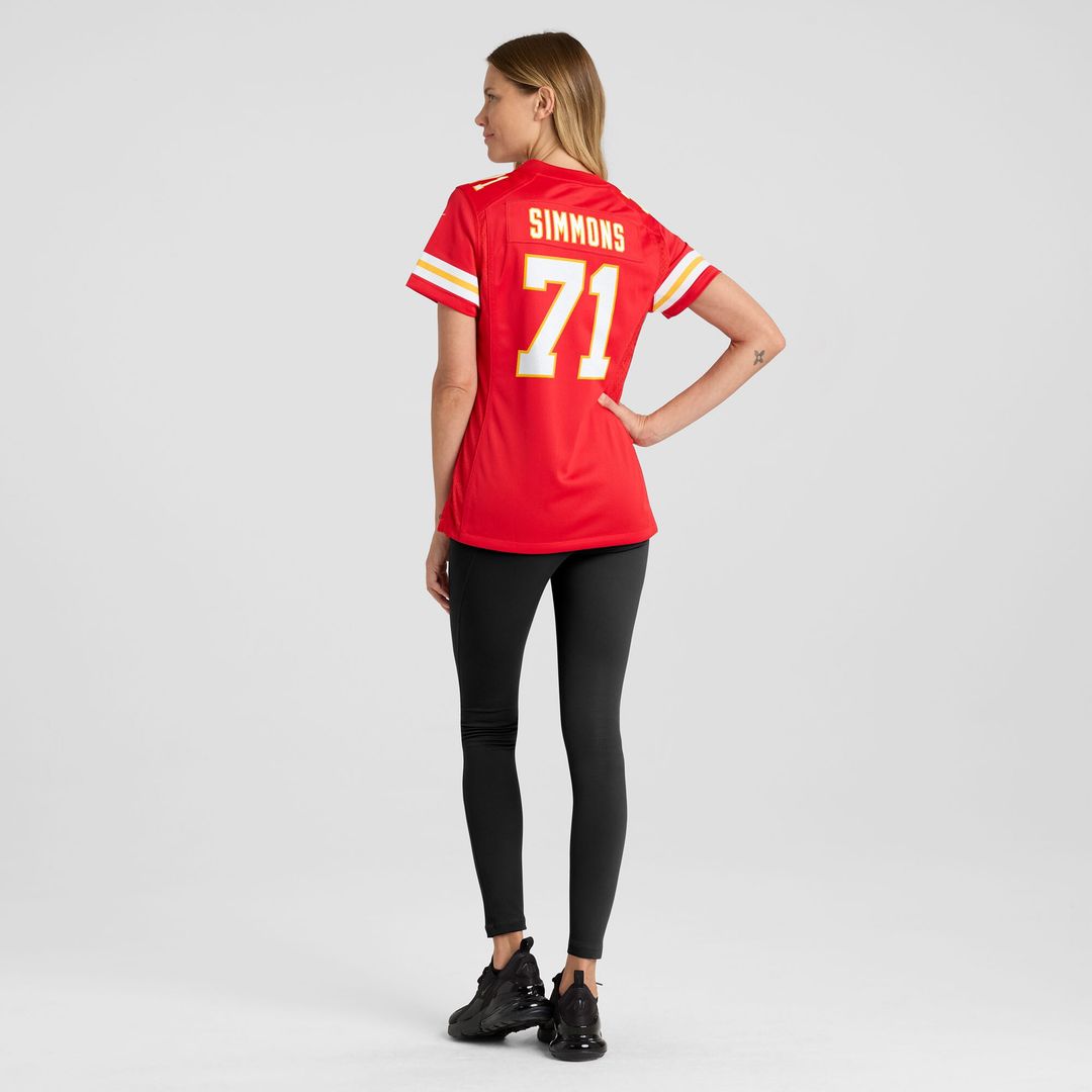 Josh Simmons Kansas City Chiefs Nike Women's Team Game Jersey - Red