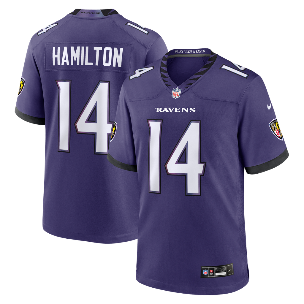 Kyle Hamilton Baltimore Ravens Nike Team Game Official Jersey - Purple