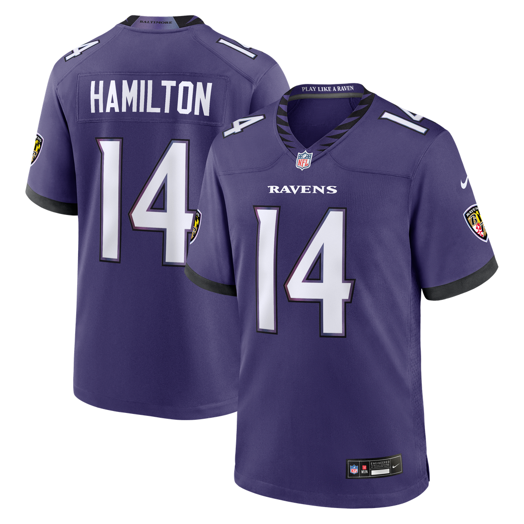 Kyle Hamilton Baltimore Ravens Nike Team Game Official Jersey - Purple