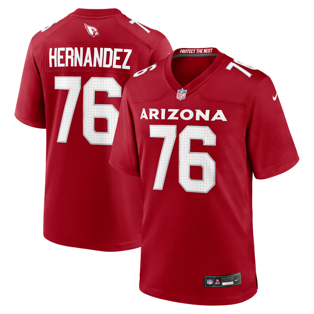 Will Hernandez Arizona Cardinals Nike Team Game Jersey - Cardinal