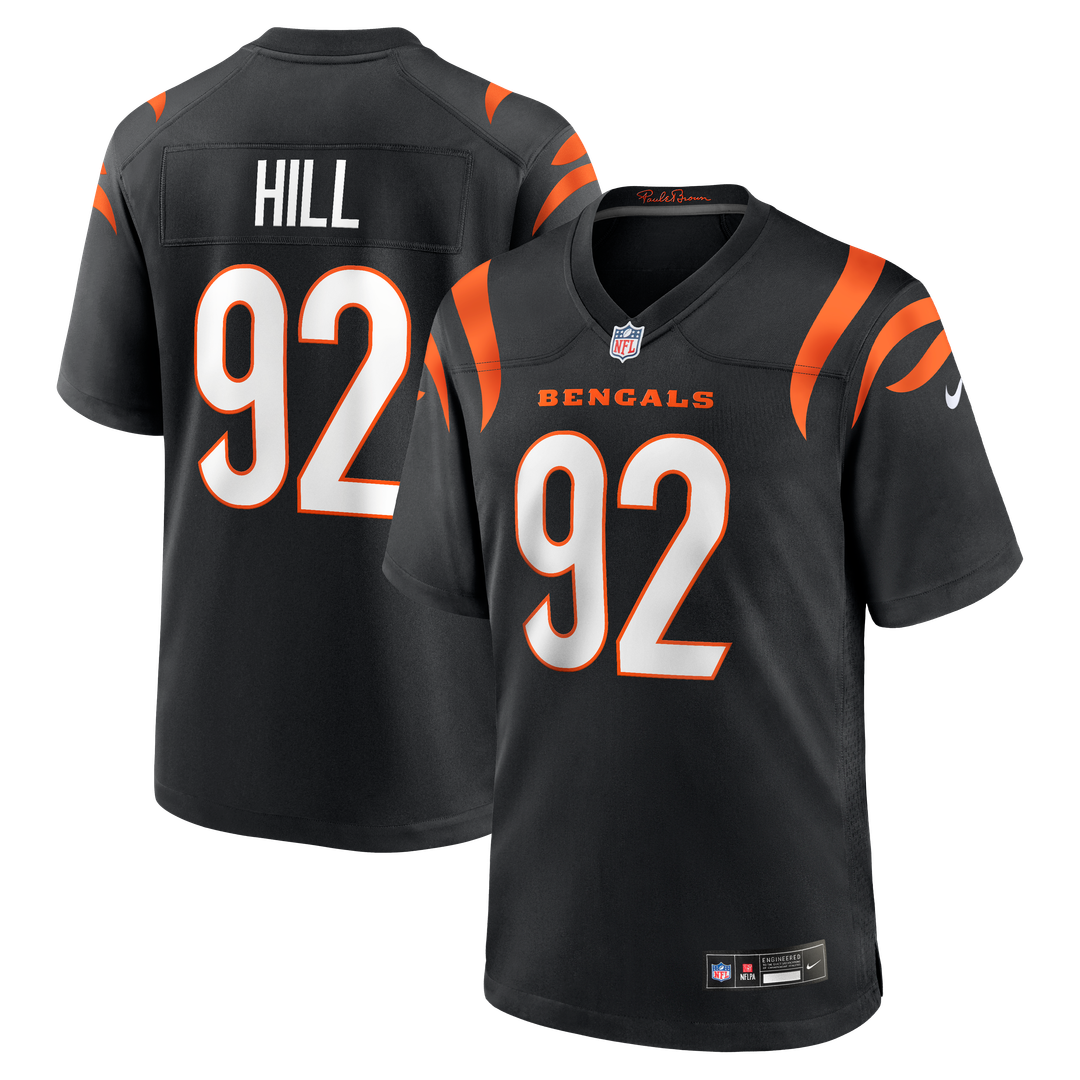 B.J. Hill Cincinnati Bengals Nike Game Official Jersey - Black