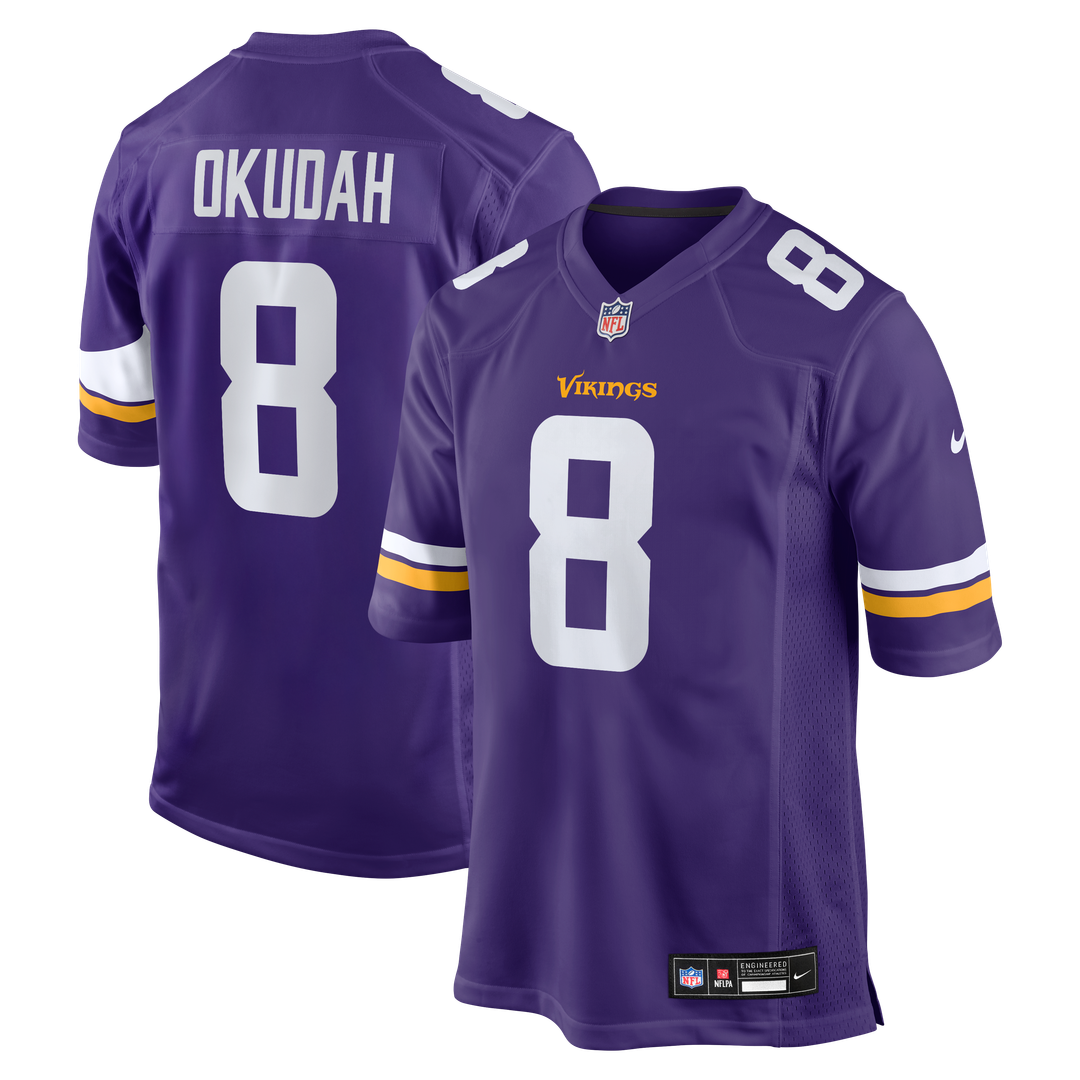 Jeff Okudah Minnesota Vikings Nike Team Game Jersey - Purple