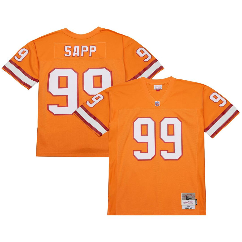 Warren Sapp Tampa Bay Buccaneers Mitchell & Ness 1995 Legacy Replica Official Jersey - Orange