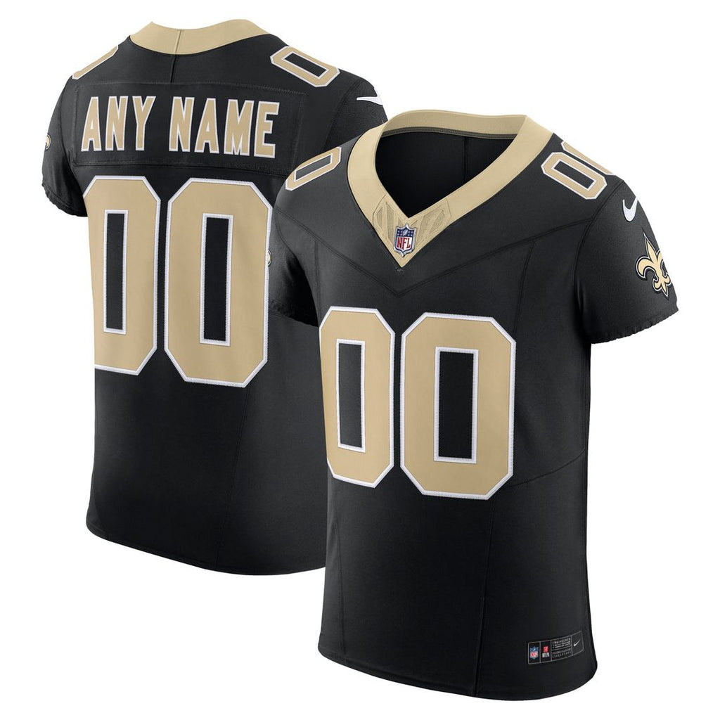 New Orleans Saints Nike Vapor F.U.S.E. Elite Custom Official Jersey - Black