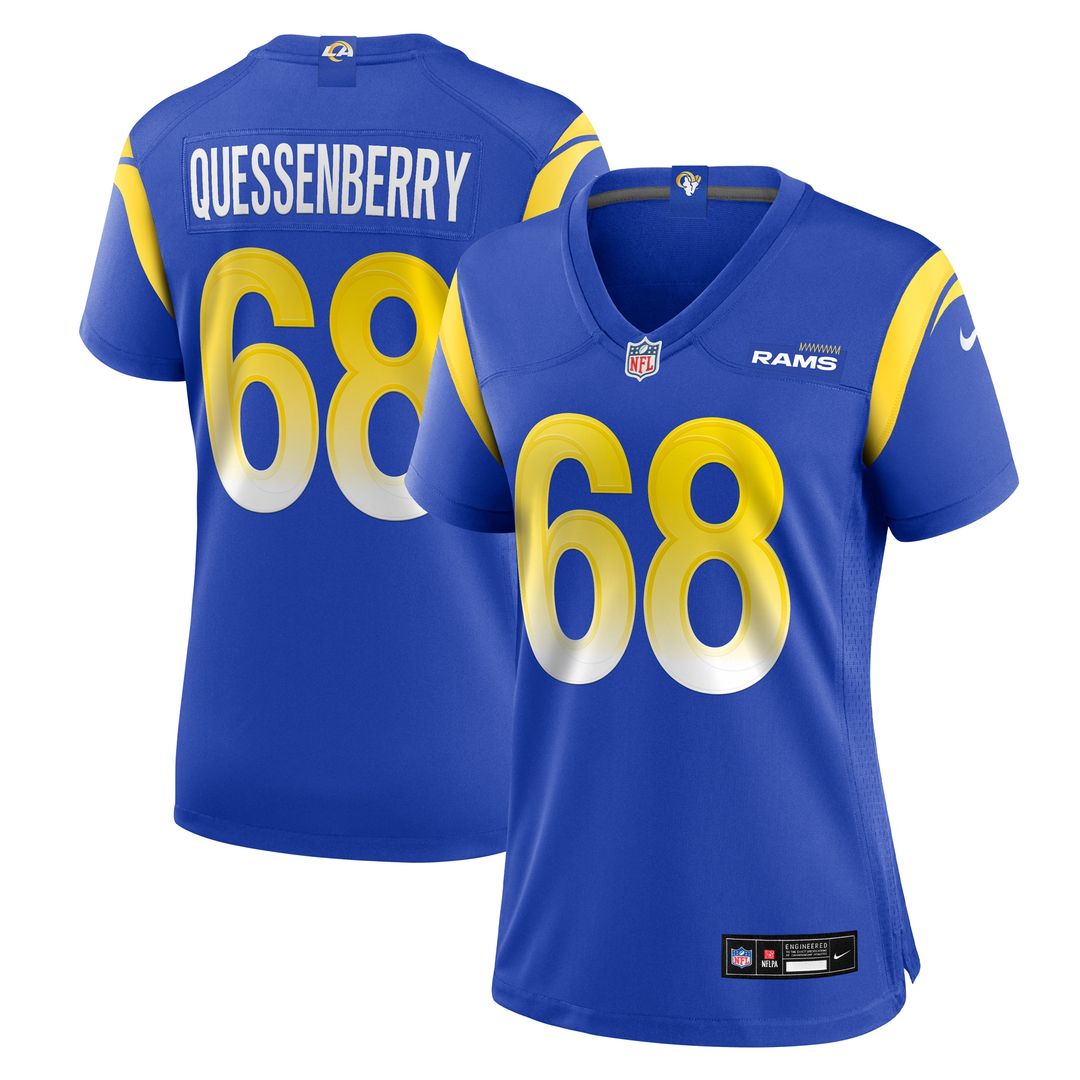 David Quessenberry Los Angeles Rams Nike Women's Team Game Official Jersey -  Royal