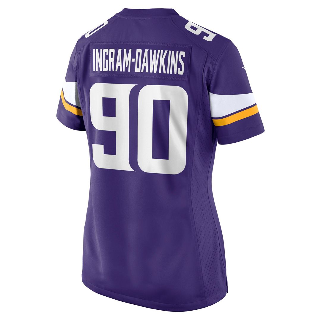 Tyrion Ingram-Dawkins Minnesota Vikings Nike Women's Team Game Official Jersey -  Purple