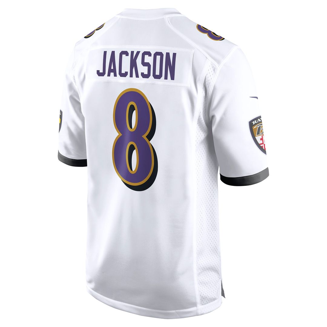 Lamar Jackson Baltimore Ravens Nike Game Official Jersey - White