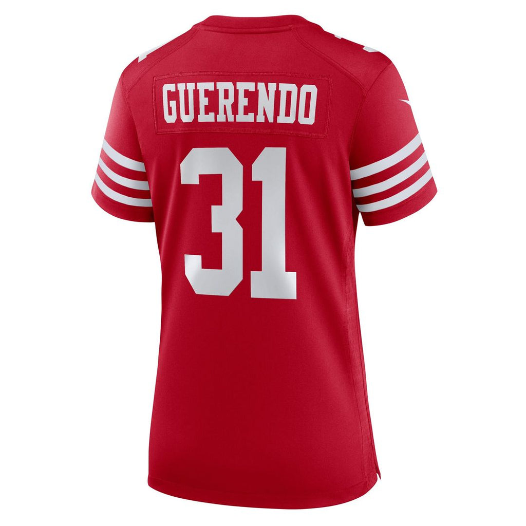 Isaac Guerendo San Francisco 49ers Nike Women's Team Game Jersey - Scarlet