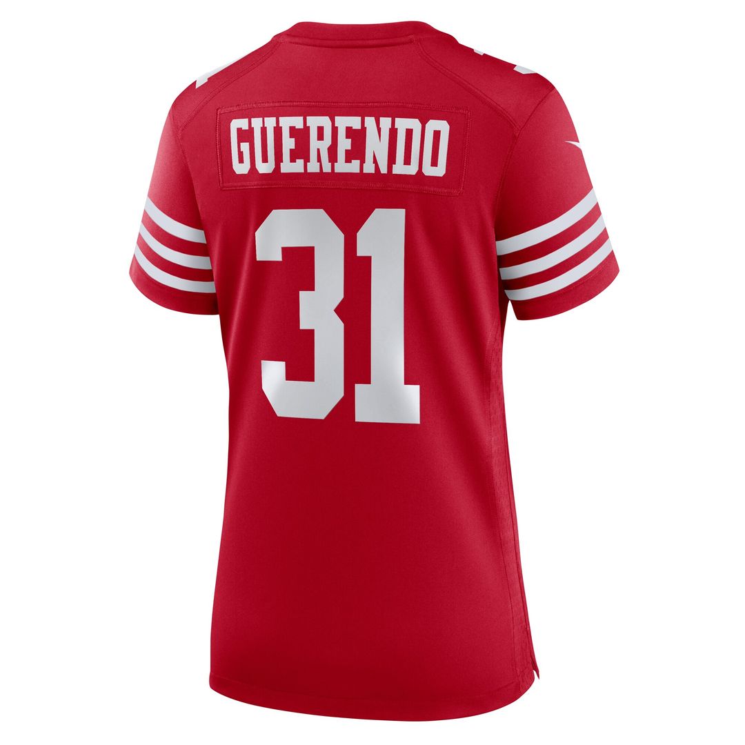 Isaac Guerendo San Francisco 49ers Nike Women's Team Game Jersey - Scarlet