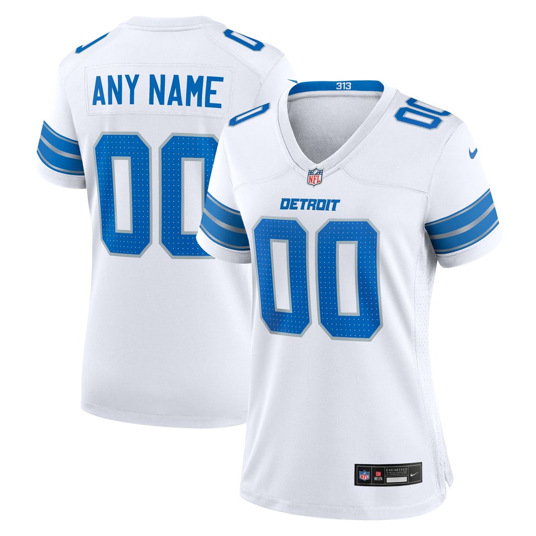 Detroit Lions Nike Women's Alternate Custom Game Official Jersey - Blue