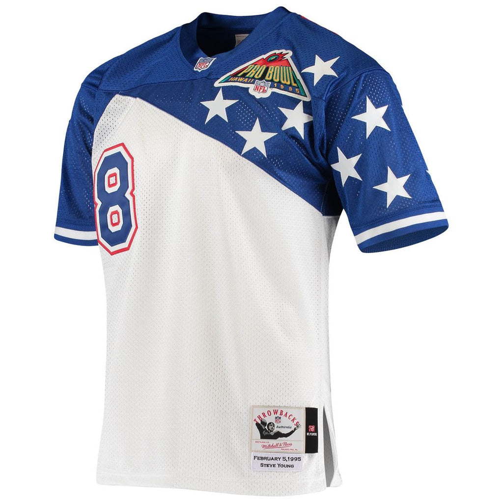Steve Young NFC Mitchell & Ness 1994 Pro Bowl Authentic Official Jersey - White/Blue