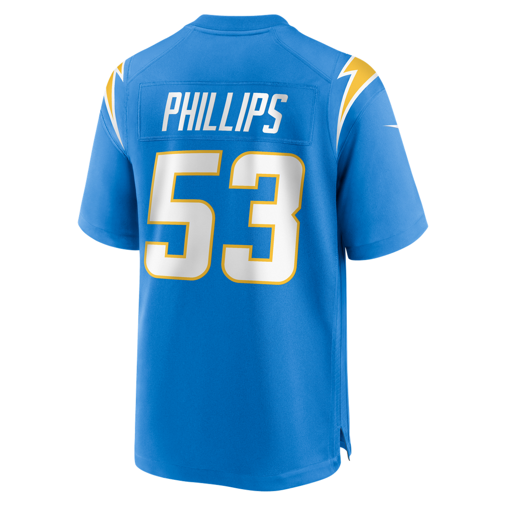 Del'Shawn Phillips Los Angeles Chargers Nike Team Game Jersey - Powder Blue