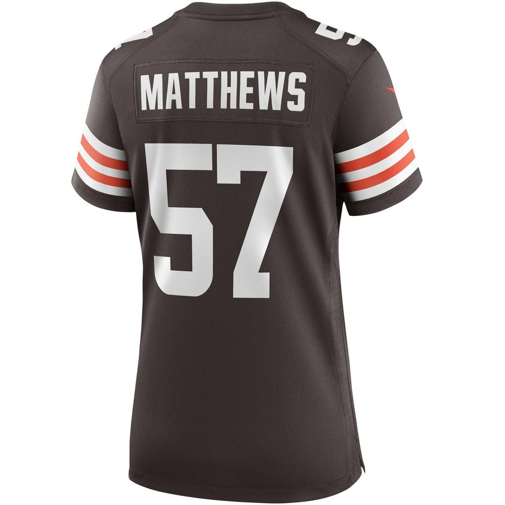 Clay Matthews Cleveland Browns Nike Women's Game Retired Player Official Jersey - Brown