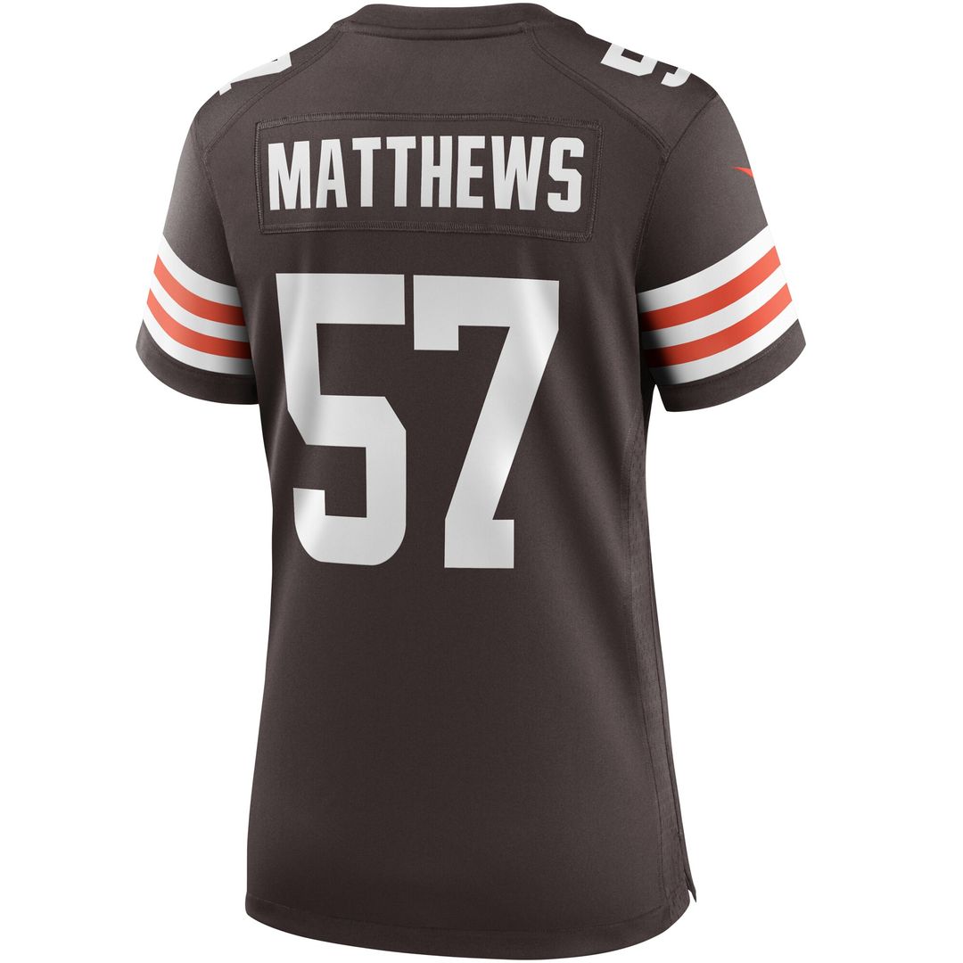 Clay Matthews Cleveland Browns Nike Women's Game Retired Player Official Jersey - Brown