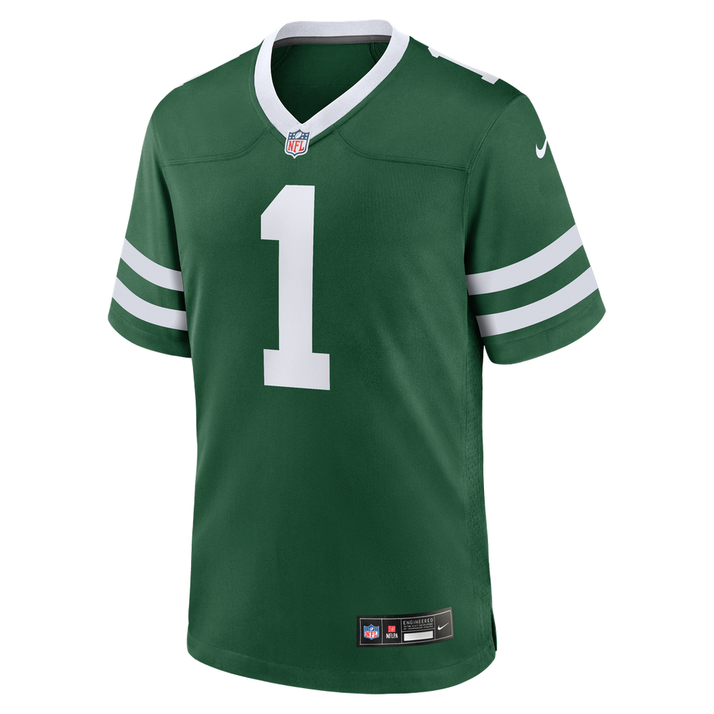 New York Jets Nike #1 Dad Game Official Jersey - Legacy Green
