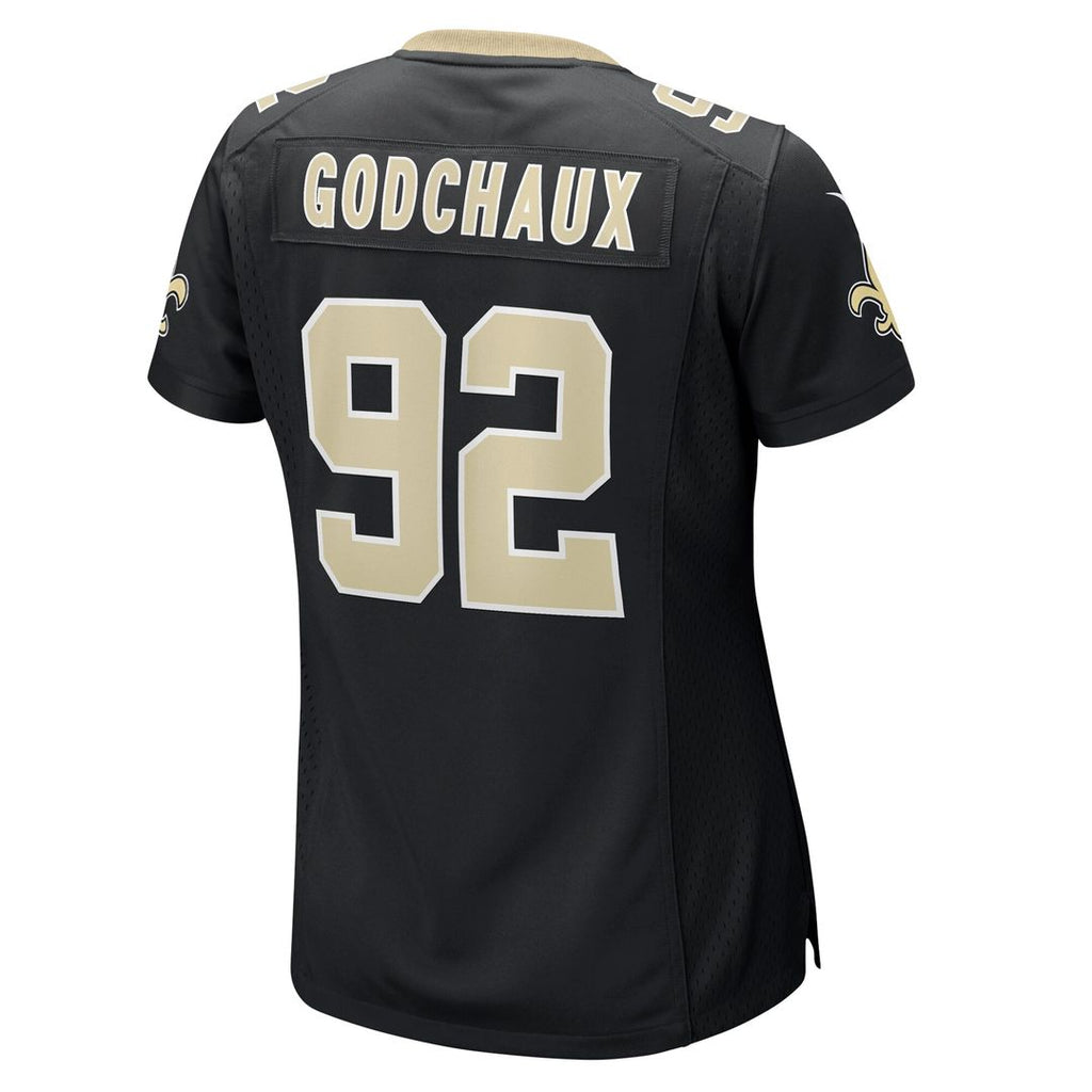 Davon Godchaux New Orleans Saints Nike Women's Team Game Official Jersey -  Black