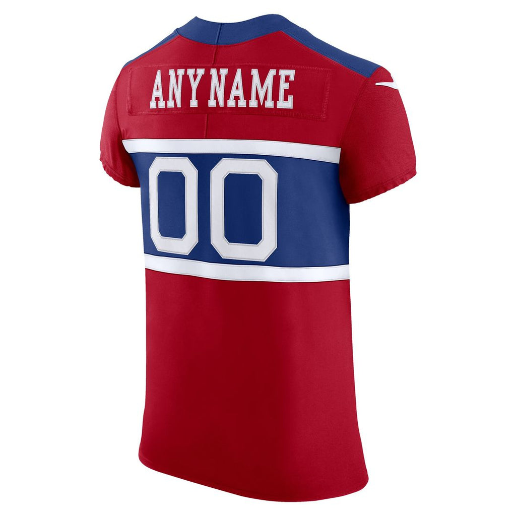 New York Giants Nike Alternate Vapor F.U.S.E. Elite Custom Official Jersey -  Red