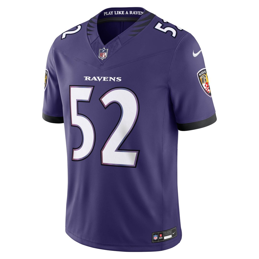 Ray Lewis Baltimore Ravens Nike Vapor F.U.S.E. Stitched Retired Limited Official Jersey - Purple