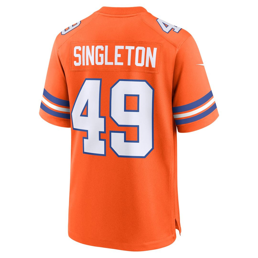 Alex Singleton Denver Broncos Nike Alternate Game Official Jersey - Orange
