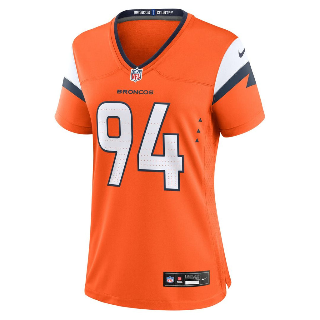 Jordan Jackson Denver Broncos Nike Women's Team Game Jersey - Orange